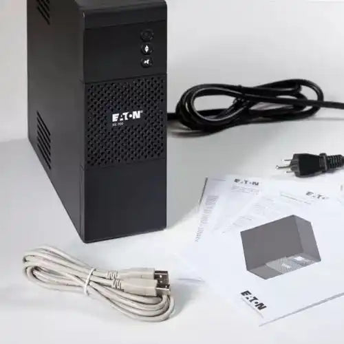 Eaton 5S UPS, angled view with power cable