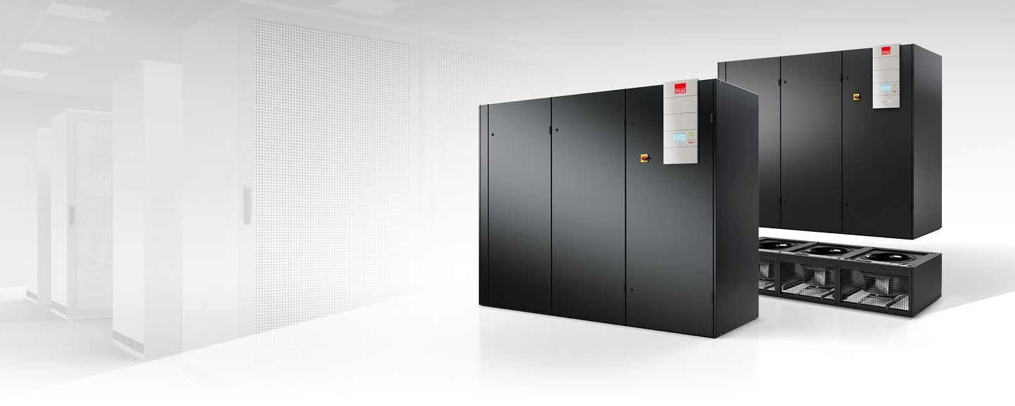 STULZ CyberAir 3PRO DX direct expansion CRAC units installed in an Australian data centre hall