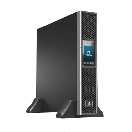 Vertiv Liebert GXT5-3000IRT2UXL 3000VA Online Double Conversion UPS, tower ups control panel front angle