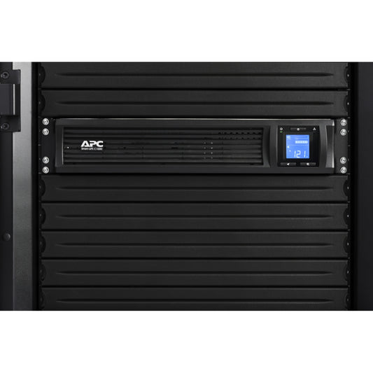 SMC1000I-2UC - APC Smart-UPS C, Line Interactive, 1000VA, Rackmount 2U, 230V, 4x IEC C13 outlets, SmartConnect port, USB and…