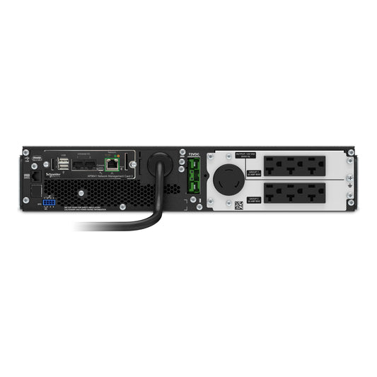 SRT2200RMXLA-NC - APC Smart-UPS On-Line, 2200VA, Rackmount 2U, 120V, 6x 5-20R+1x L5-20R NEMA outlets, Network Card, Extended…