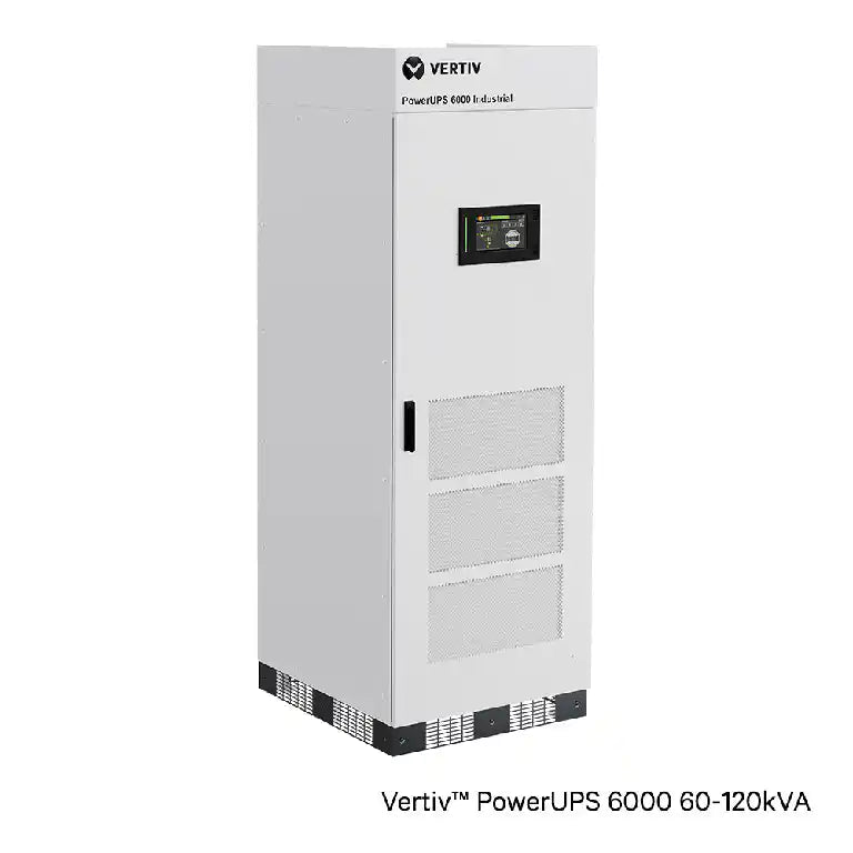 Vertiv PowerUPS 6000 Industrial UPS Australia | 3 Phase UPS Systems, angled view of tall power cabinet
