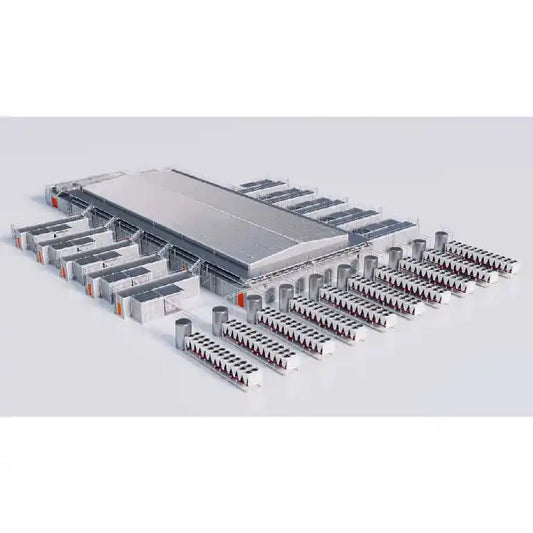 Vertiv™ OneCore: Prefabricated, Hybrid-Built Data Centre, modular data center components in exploded view