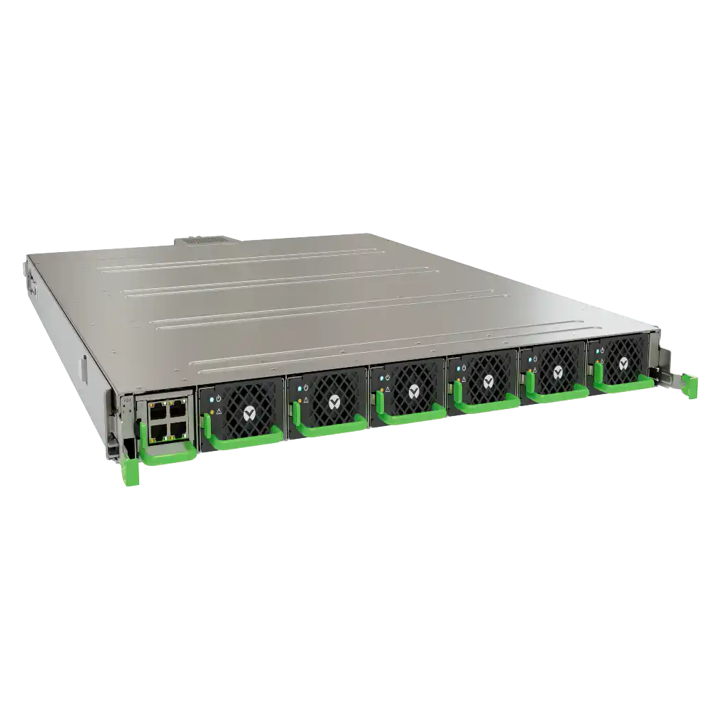Vertiv™ PowerDirect In-Rack 33kW 50V DC Power System, rack system with installed cartridges