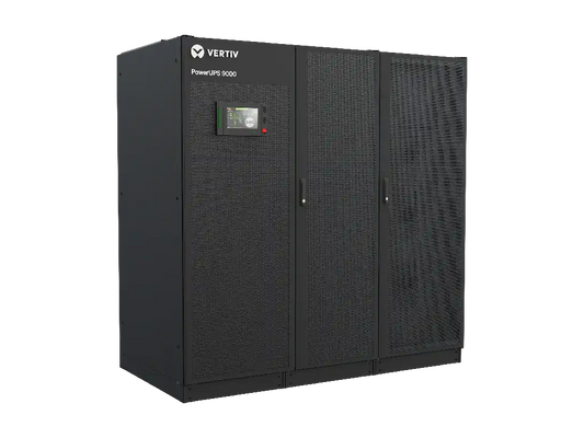 Vertiv™ PowerUPS 9000, front view of cabinet-style power system
