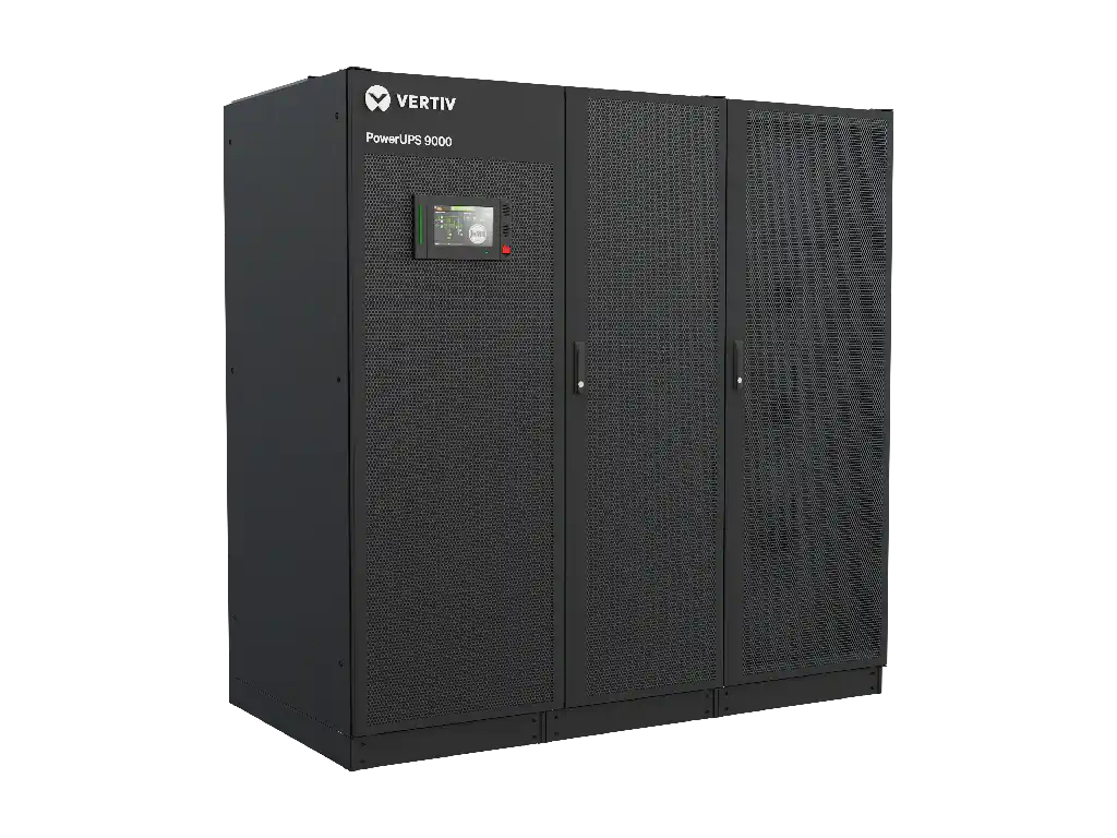 Vertiv™ PowerUPS 9000, front angled view of power cabinet