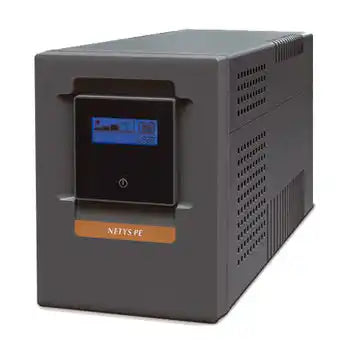 Socomec 2000VA Line-Interactive Tower UPS - 1200W, front angled tower unit with display