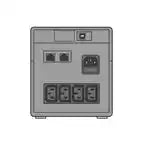 Socomec 1000VA Line-Interactive Tower UPS - 700W (Pure Sinewave), tower unit with external battery module