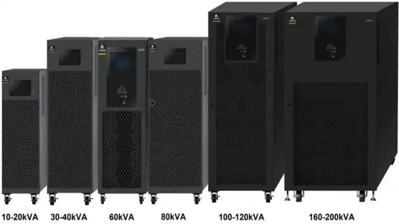 Vertiv™ Liebert® MTP UPS, tower units lineup with power ratings