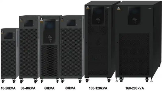Vertiv™ Liebert® MTP UPS, tower units lineup with power ratings