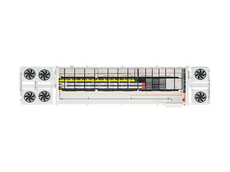 Vertiv™ SmartMod™, internal components and cooling overhead