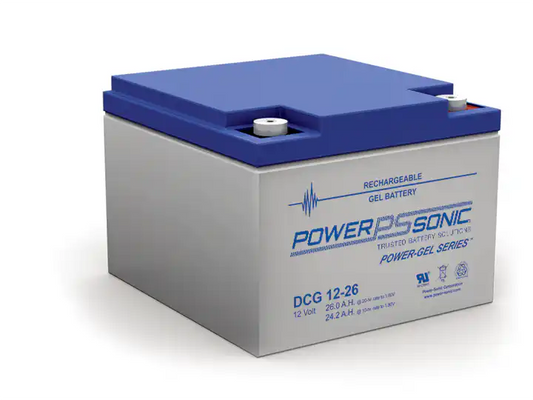 Power-Sonic DCG Series Deep Cycle Gel Batteries, rechargeable gel battery three-quarter