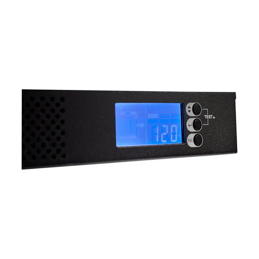 EATS115, black horizontal equipment angled front view