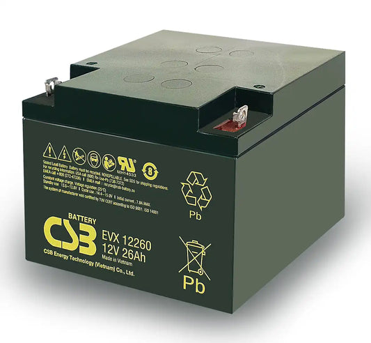 EVX260, battery with top threaded terminal posts