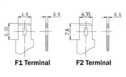 HR1221, terminal connector specifications diagram