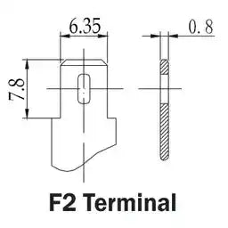 HRL1234FR, terminal connector specifications diagram