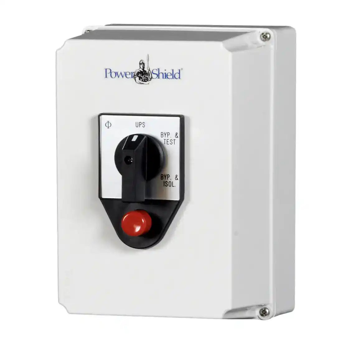 MBS Wrap Around, Push Button, Wall Mount 10K 1-1, front view of white wall-mounted control box