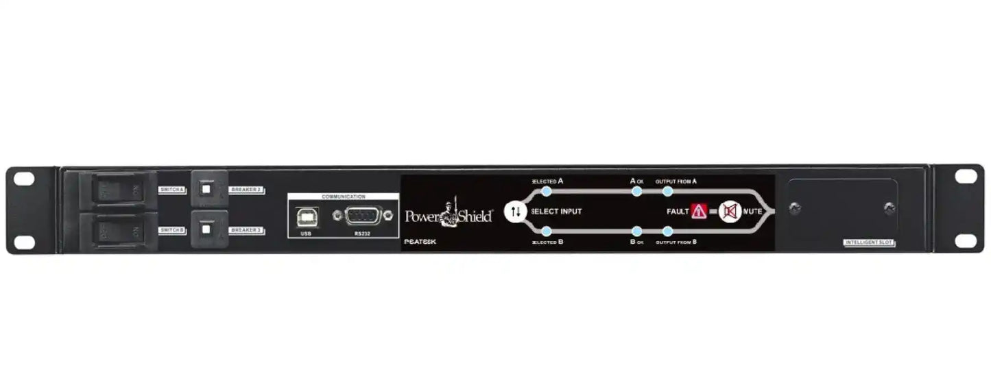 PSATS6K PowerShield ATS 6kVA, black tower unit angled three-quarter view
