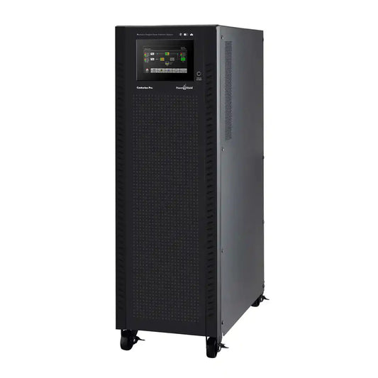 Centurion Pro Three Phase 80kVA-80kW 3-3 Long Run (no internal batteries), tall tower power unit front angled view