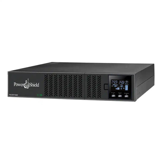 PS3KRNB3U - Centurion RT 3000 Network Ready with Rack Mount Bypass Bundle, angled front view of larger rack unit