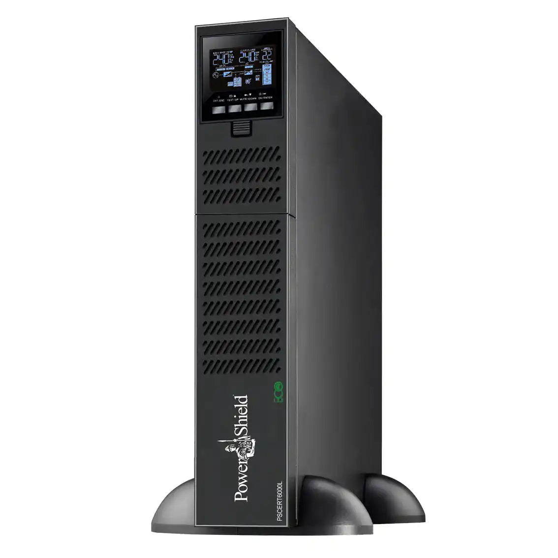 PSCERT6000L - PowerShield Centurion RT 6000VA Long Run, large tower equipment, front angle view