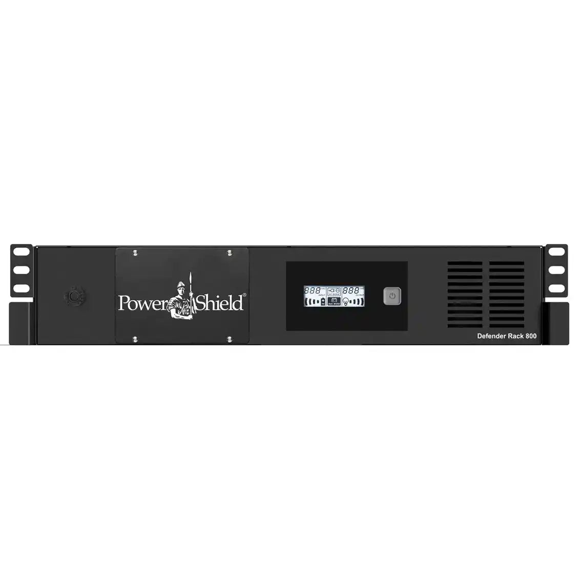 PowerShield Defender Rackmount 800VA UPS, rackmount rear panel with cooling fan