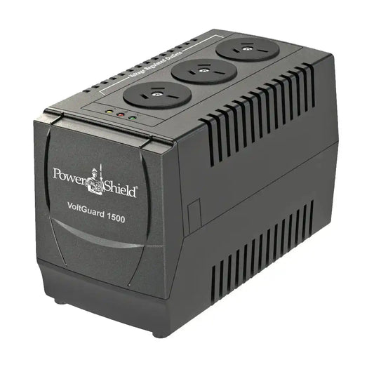 PowerShield VoltGuard AVR 1500VA, compact power unit angled view