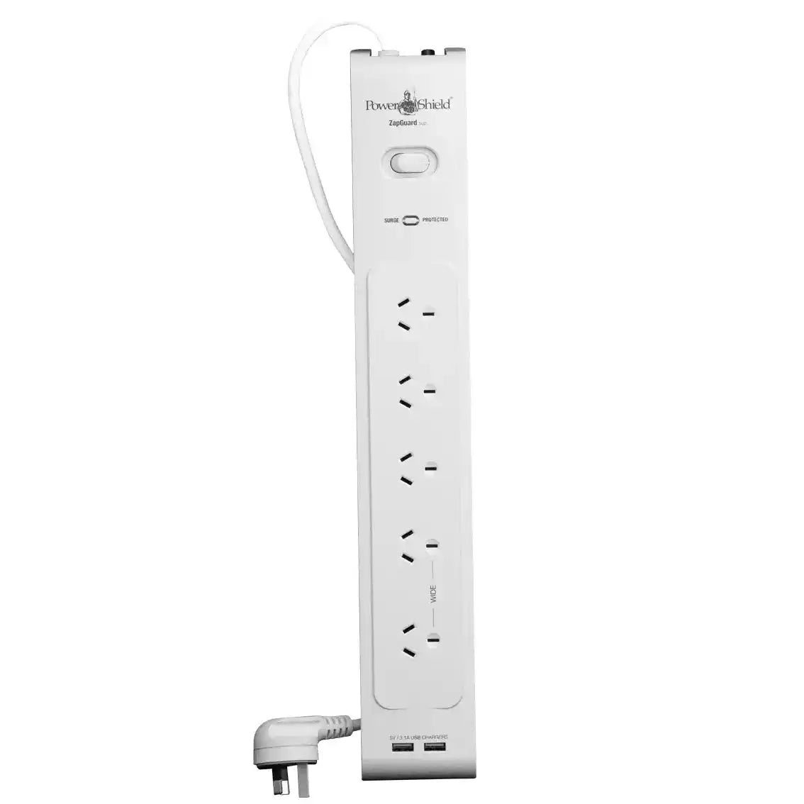 PowerShield ZapGuard 5 Way, white power strip five outlets