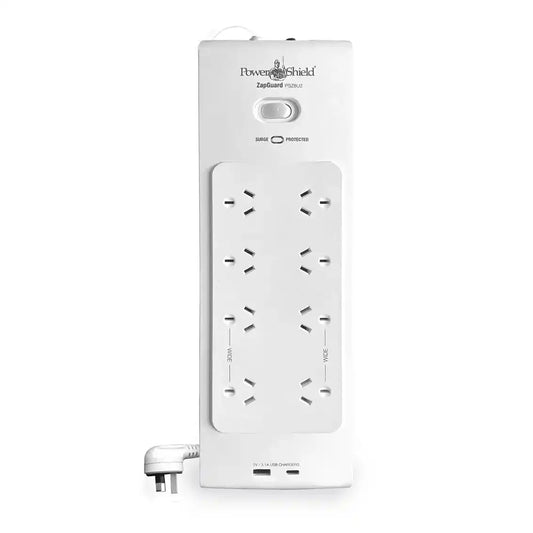 PowerShield ZapGuard 8 Way, white power strip eight outlets