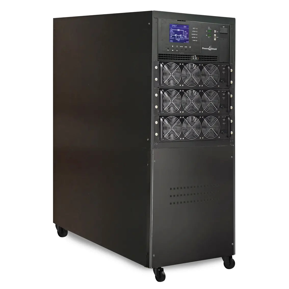 Platinum Modular E Series 90kW rated Modular UPS Frame with integrated Battery Cabinet