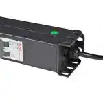 10 Outlet Vertical IEC PDU C20 Input, vertical unit rear section with power cord