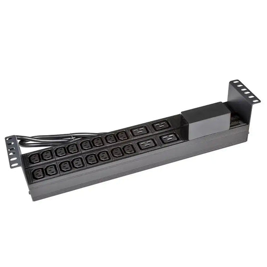 20 Outlet Horizontal IEC PDU C20 Input, horizontal power distribution unit angled