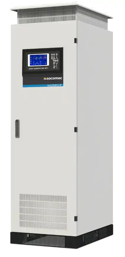 MASTERYS IP SCR, tall white control cabinet with screen