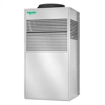 Uniflair Wall Mount Room Cooling, angled view of white wall-mounted cooling unit