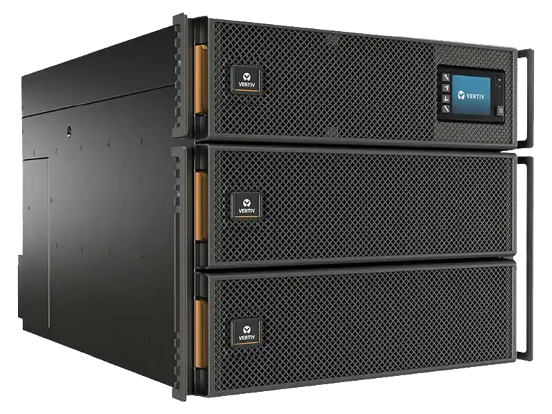 Vertiv Liebert GXT5-16KIRT9UXLN 16kVA Online Double Conversion UPS, stacked modular ups system three-module configuration