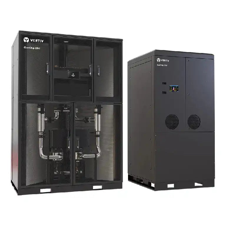 Vertiv™ CoolChip CDU, two-unit cooling system overview