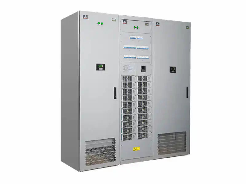 NetSure 801 Series Power System, three cabinet units front view