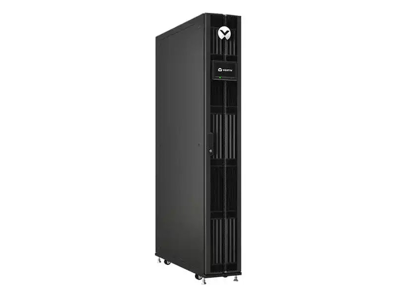 Vertiv Liebert CRV In-Row Cooling System 10-50kW, tall cooling unit angled view