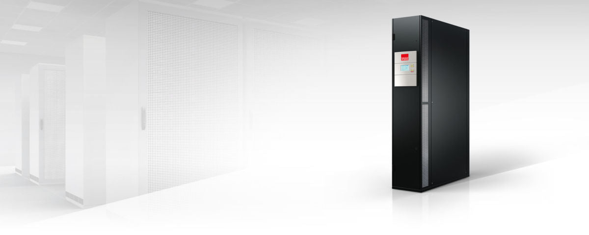 STULZ CyberRow in-row cooling units between server racks in an Australian high density data centre