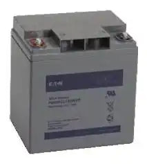 Eaton PWHR12120W3FR 12V 120W UPS Battery, gray battery pack angled view
