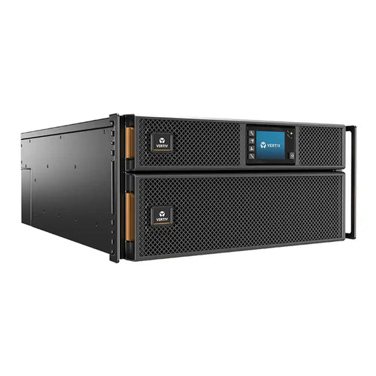 Vertiv Liebert GXT5-10KIRT5UXLN 10kVA Online Double Conversion UPS, front view of large rack-mounted unit