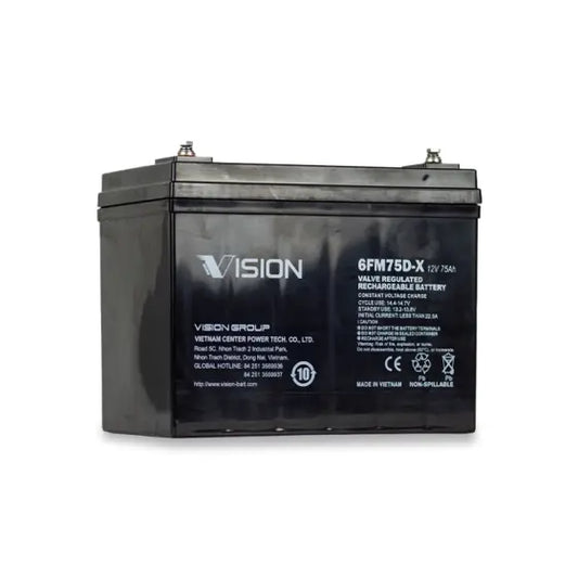 Vision 6FM75-X 12V 75Ah | FM SERIES | Replacement Battery