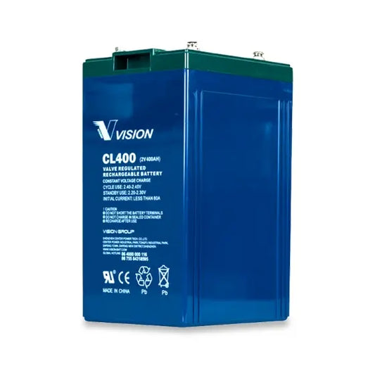 2V 400AH CL SERIES VRLA,AGM | M8 | 210L × 176W × 330H, TOTAL 367H