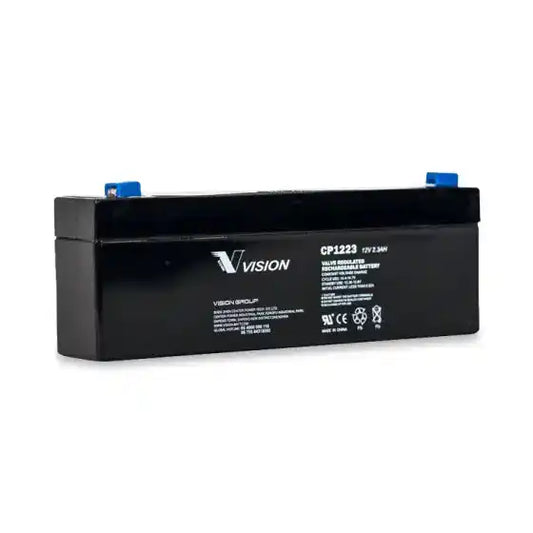 Vision CP1223 - 12V 2.3AH | CP SERIES, sealed power battery unit angled view