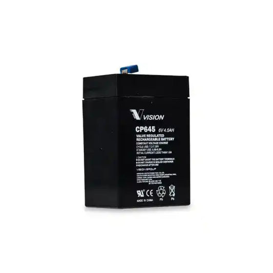 Vision CP645, large sealed power battery angled view
