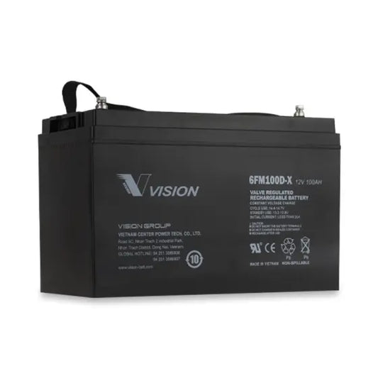 12V 100AH FM SERIES VRLA,AGM | M6 | 330L × 171W × 215H, TOTAL 220H