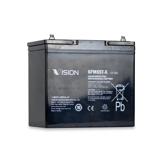 Vision 6FM55-X 12V 55AH | FM SERIES | Vision Battery