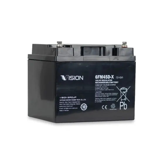 Vision 6FM45D-X 12V 45AH | FM SERIES | UPS Battery