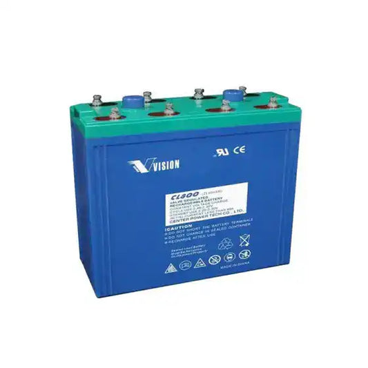 Vision CL 800 2V 800AH | CL SERIES, large blue cube battery front view