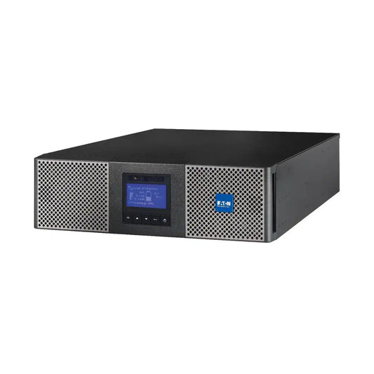 Eaton 9PX Lithium-ion UPS, rack-mounted unit three-quarter angled perspective